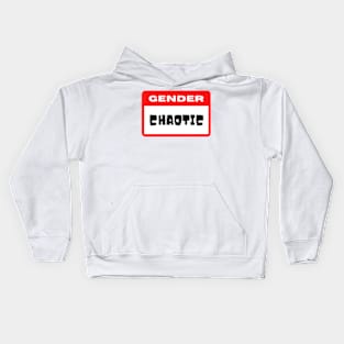 Gender Chaotic Name Tag Kids Hoodie